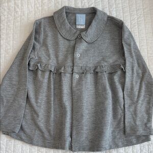 Bella Bliss Gray Collared Cardigan 4T